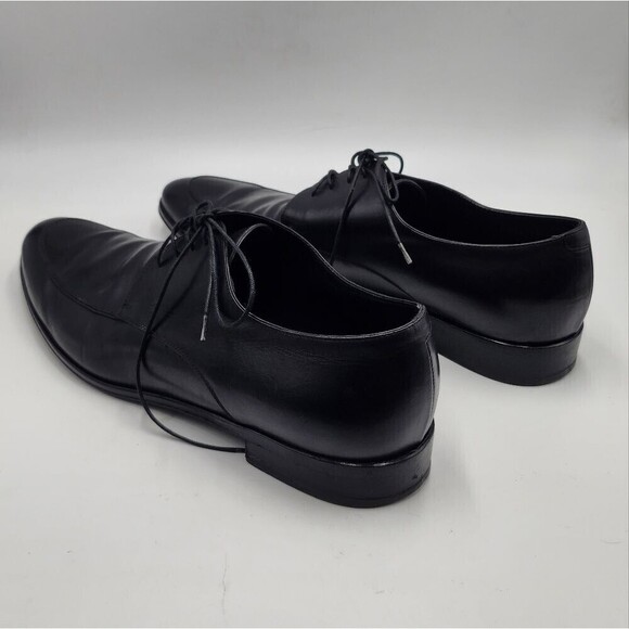 Ermegenegildo Zegna mens black leather lace - up dress loafers Sz 13 D main image 8